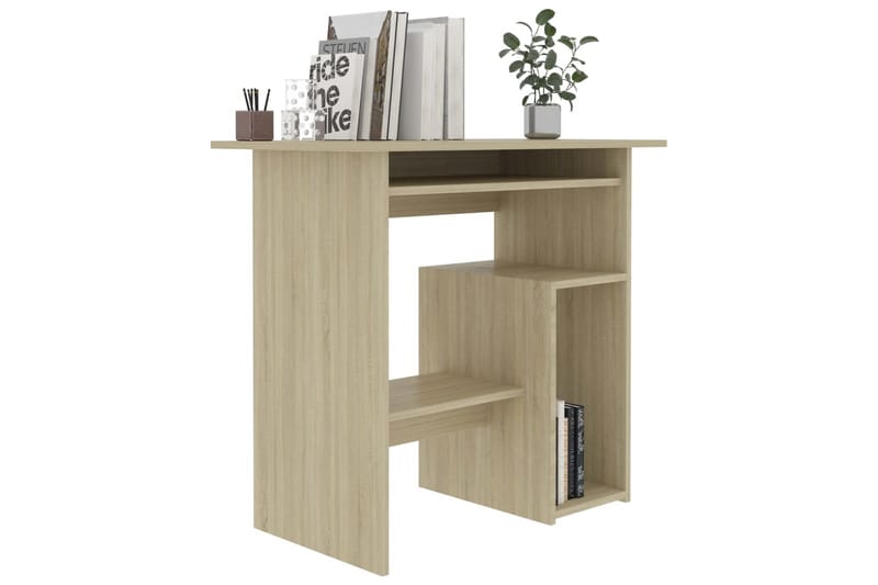 Skrivbord sonoma-ek 80x45x74 cm spånskiva - Brun - Möbler - Bord & matgrupper - Kontorsbord - Skrivbord