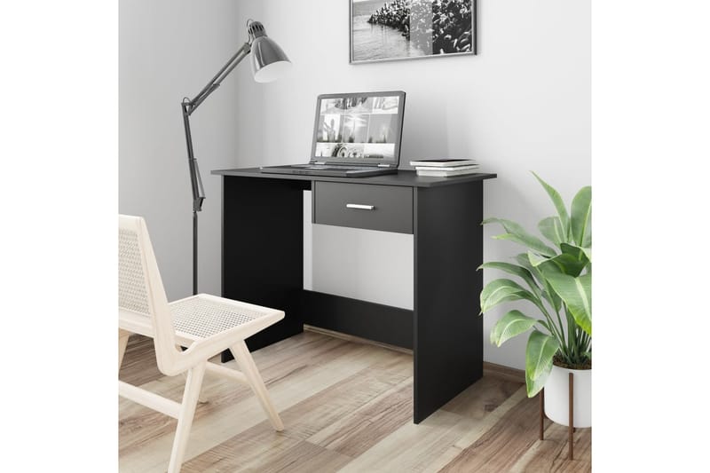 Skrivbord svart 100x50x76 cm spånskiva - Svart - Möbler - Bord & matgrupper - Kontorsbord - Skrivbord
