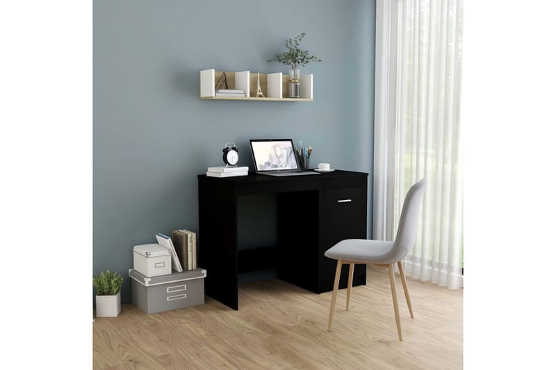 Skrivbord svart 100x50x76 cm spånskiva - Svart - Möbler - Bord & matgrupper - Kontorsbord - Skrivbord