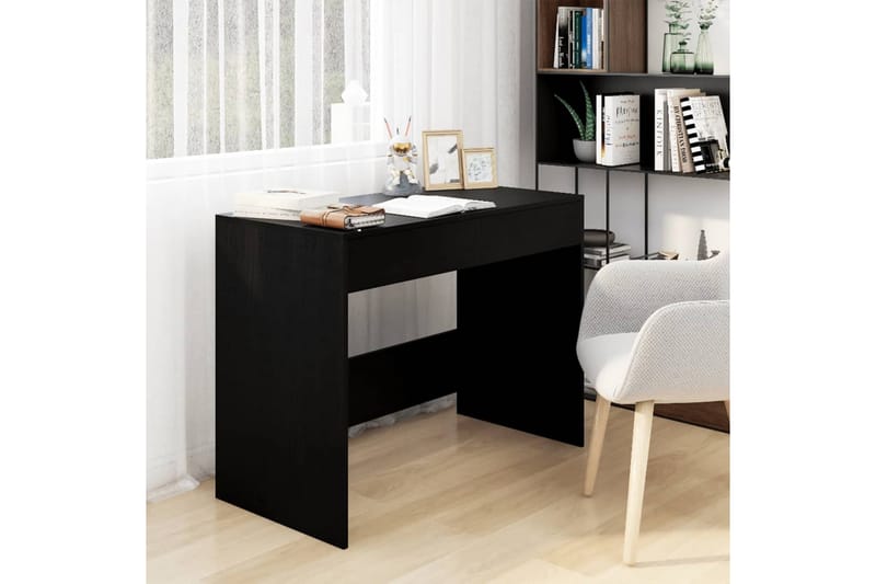 Skrivbord svart 101x50x76,5 cm spånskiva - Svart - Möbler - Bord & matgrupper - Kontorsbord - Skrivbord