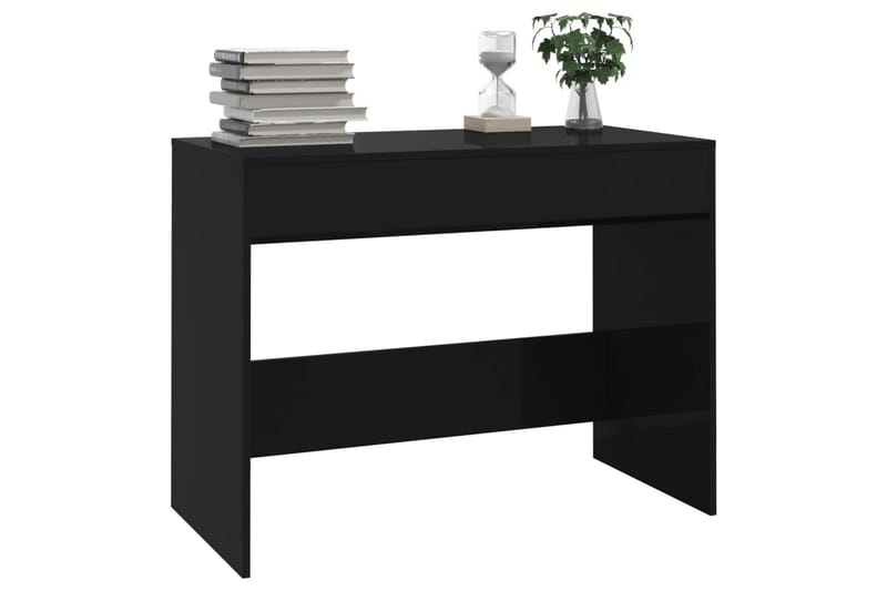 Skrivbord svart 101x50x76,5 cm spånskiva - Svart - Skrivbord
