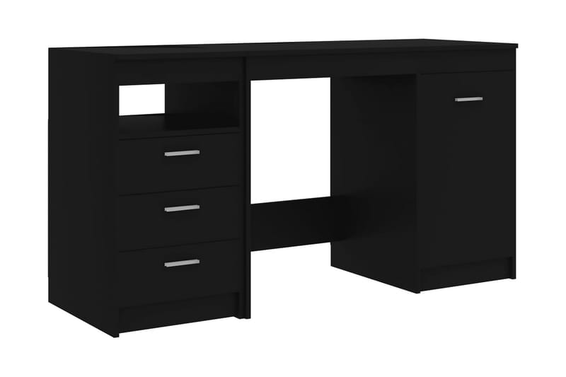 Skrivbord svart 140x50x76 cm spånskiva - Svart - Skrivbord