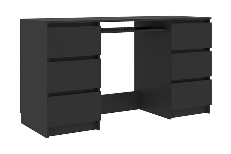 Skrivbord svart 140x50x77 cm spånskiva - Svart - Skrivbord