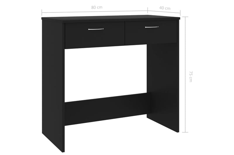Skrivbord svart 80x40x75 cm spånskiva - Svart - Möbler - Bord & matgrupper - Kontorsbord - Skrivbord