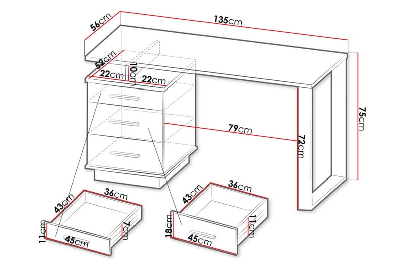 Skrivbord - Svart|Ek - Möbler - Bord & matgrupper - Kontorsbord - Skrivbord