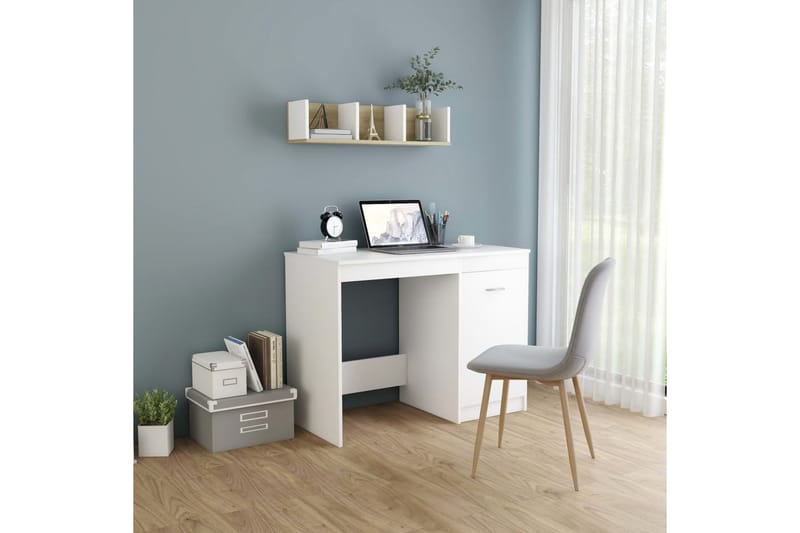 Skrivbord vit 100x50x76 cm spånskiva - Vit - Möbler - Bord & matgrupper - Kontorsbord - Skrivbord