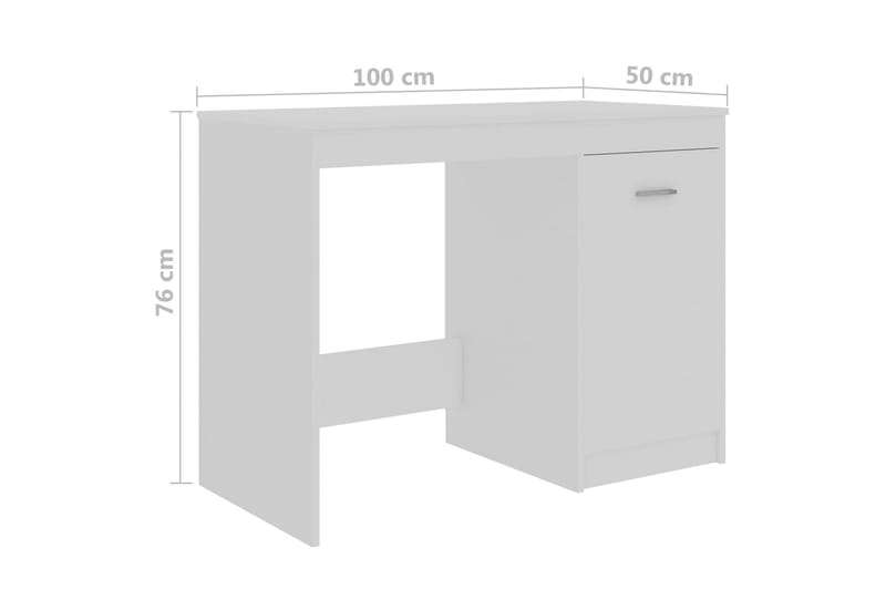 Skrivbord vit 100x50x76 cm spånskiva - Vit - Möbler - Bord & matgrupper - Kontorsbord - Skrivbord