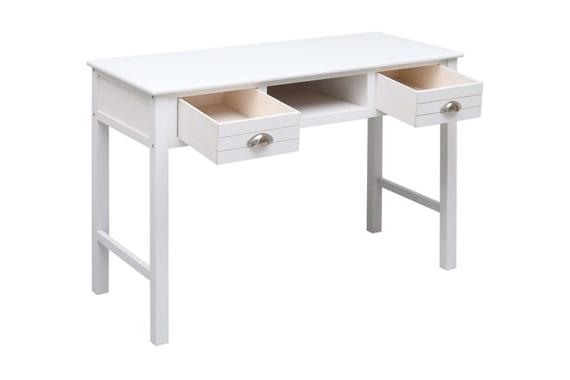 Skrivbord vit 110x45x76 cm trä - Vit - Skrivbord