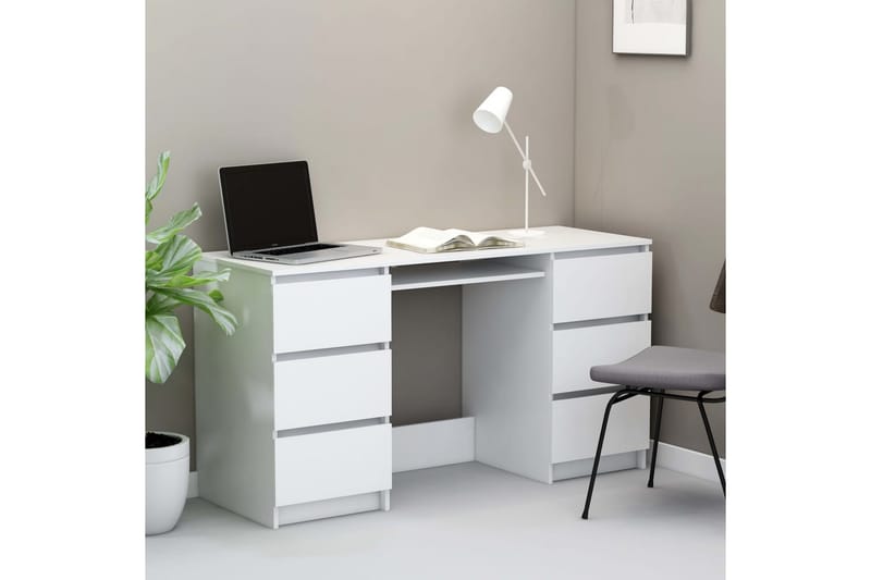 Skrivbord vit 140x50x77 cm spånskiva - Vit - Möbler - Bord & matgrupper - Kontorsbord - Skrivbord