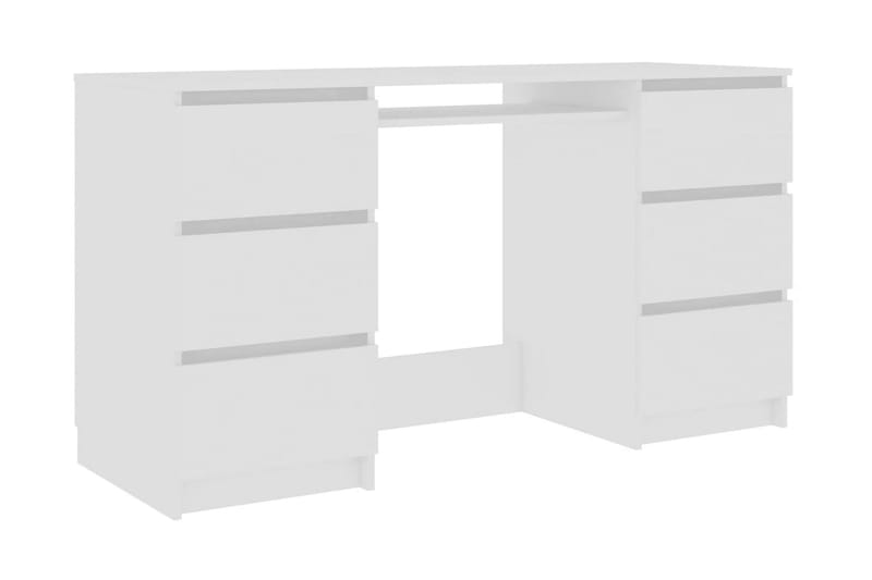 Skrivbord vit 140x50x77 cm spånskiva - Vit - Skrivbord