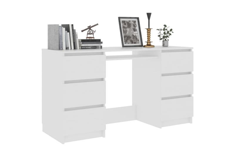 Skrivbord vit 140x50x77 cm spånskiva - Vit - Möbler - Bord & matgrupper - Kontorsbord - Skrivbord