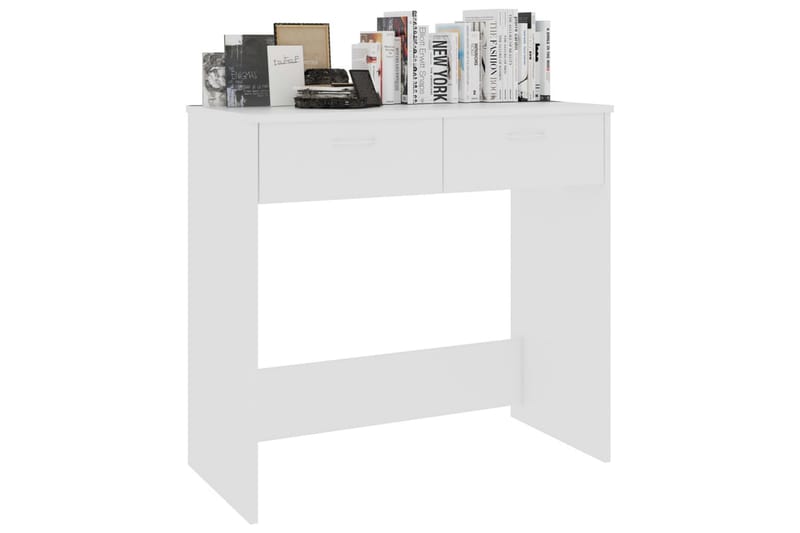 Skrivbord vit 80x40x75 cm spånskiva - Vit - Skrivbord