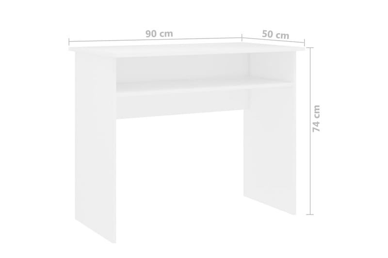 Skrivbord vit 90x50x74 cm spånskiva - Vit - Möbler - Bord & matgrupper - Kontorsbord - Skrivbord