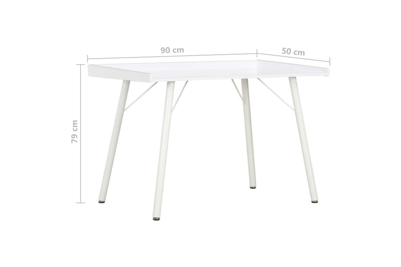 Skrivbord vit 90x50x79 cm - Vit - Möbler - Bord & matgrupper - Kontorsbord - Skrivbord