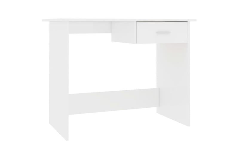 Skrivbord vit högglans 100x50x76 cm spånskiva - Vit - Möbler - Bord & matgrupper - Kontorsbord - Skrivbord