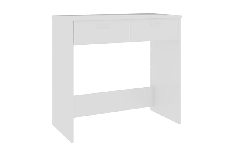 Skrivbord vit högglans 80x40x75 cm spånskiva - Vit - Möbler - Bord & matgrupper - Kontorsbord - Skrivbord
