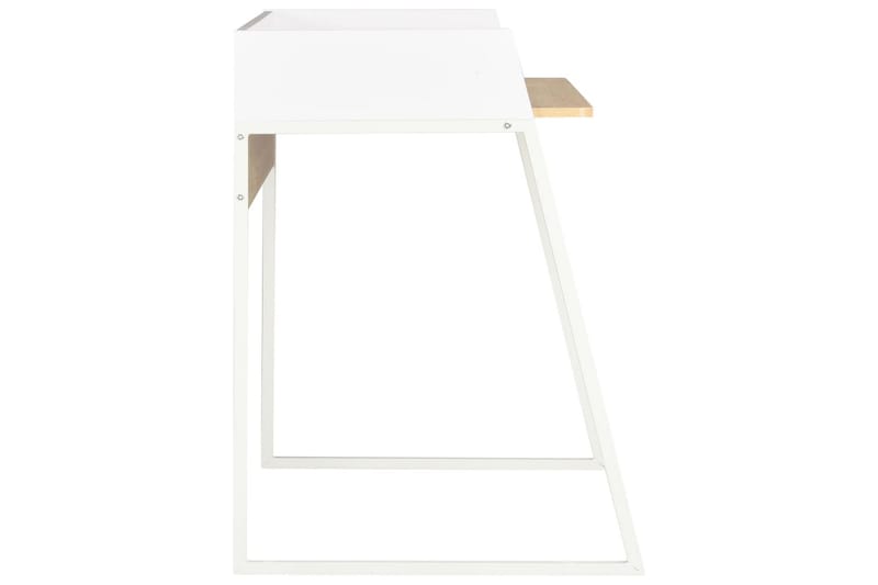 Skrivbord vit och ek 90x60x88 cm - Vit - Möbler - Bord & matgrupper - Kontorsbord - Skrivbord