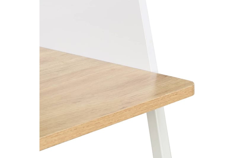 Skrivbord vit och ek 90x60x88 cm - Vit - Möbler - Bord & matgrupper - Kontorsbord - Skrivbord