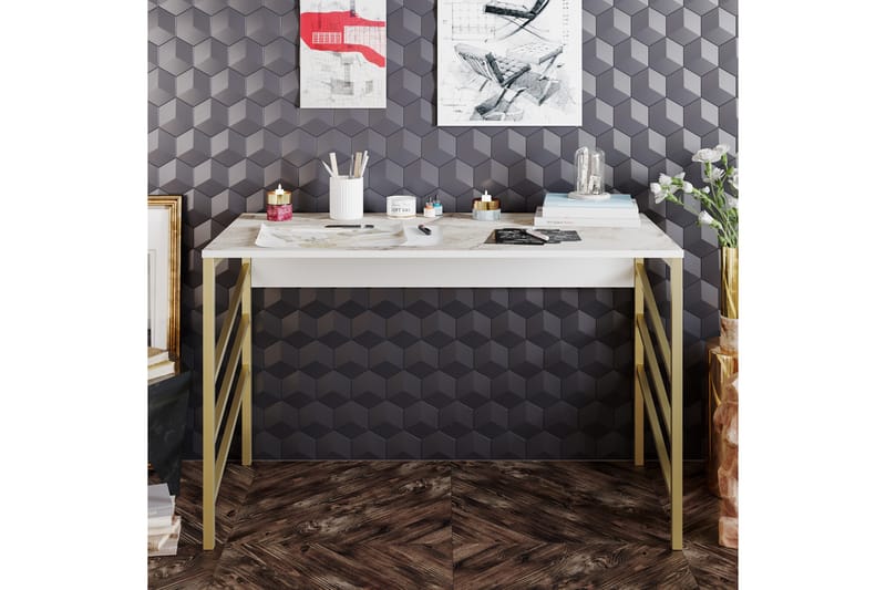 Sotinge Skrivbord 120 cm - Guld - Möbler - Bord & matgrupper - Kontorsbord - Skrivbord