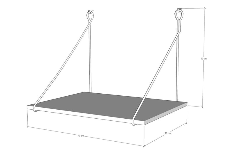 Sotinge Väggskrivbord 70 cm - Brun - Möbler - Bord & matgrupper - Kontorsbord - Skrivbord