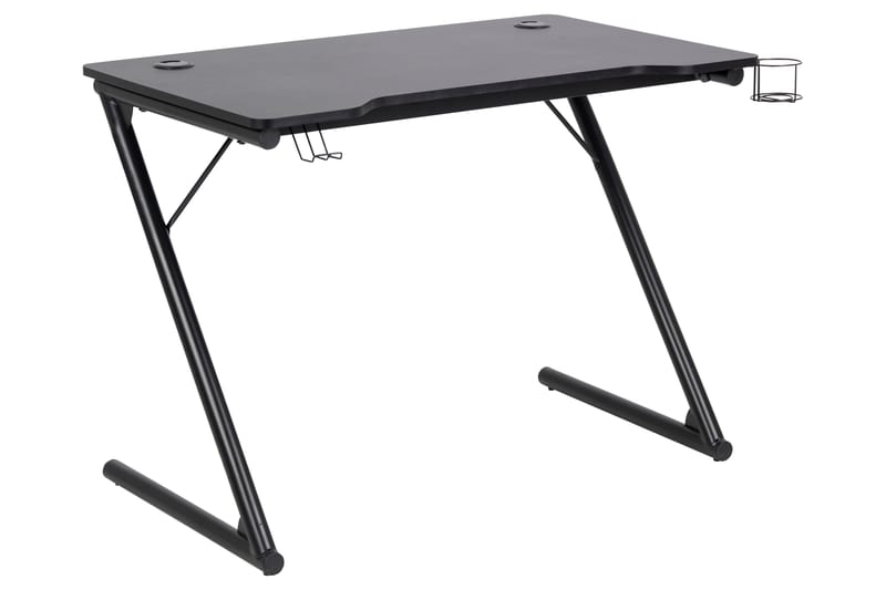 Starner Skrivbord 100 cm med Mughållare + Headsethållare - Svart/Matt Svart - Möbler - Bord & matgrupper - Kontorsbord - Skrivbord