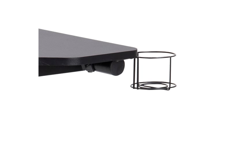 Starner Skrivbord 100 cm med Mughållare + Headsethållare - Svart/Matt Svart - Skrivbord