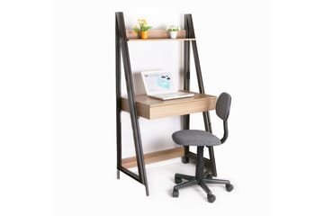 Stepan Skrivbord 74 cm med Förvaring Hylla - Brun/Trä/Natur - Möbler - Bord & matgrupper - Kontorsbord - Skrivbord