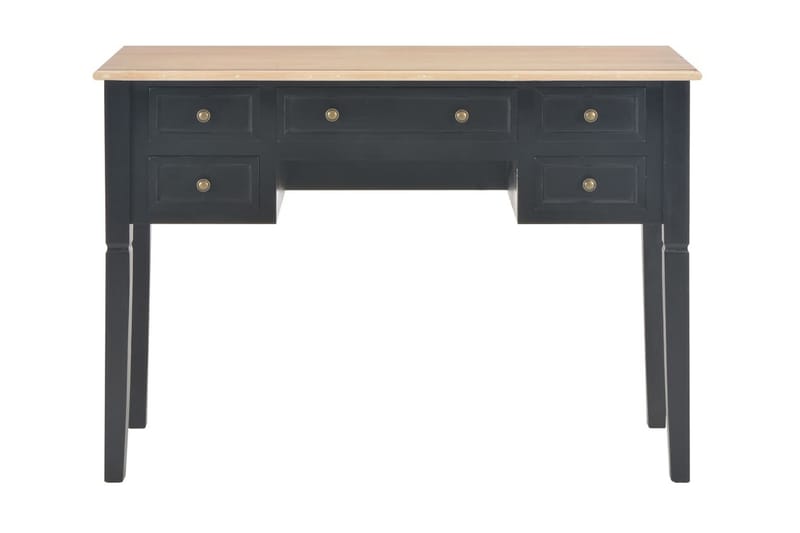 Skrivbord svart 109,5x45x77,5 cm trä - Svart - Skrivbord