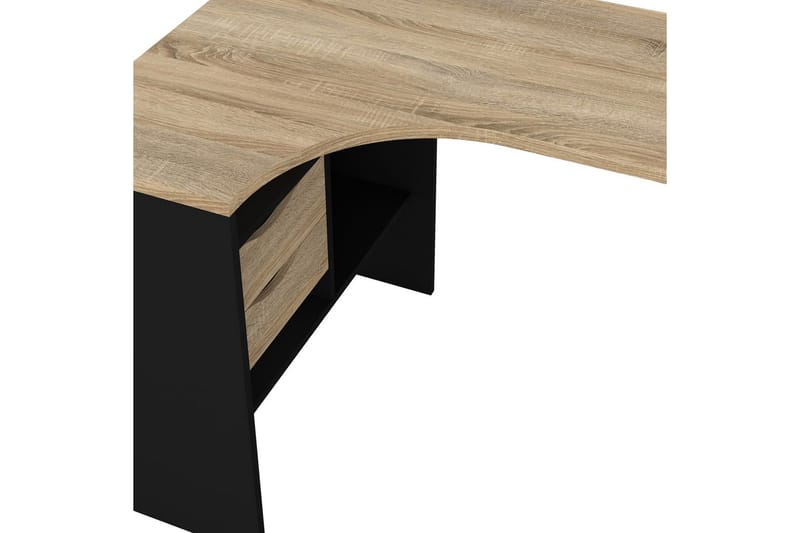 Taketo Hörnskrivbord 145 cm - Mörkgrå/Natur - Möbler - Bord & matgrupper - Kontorsbord - Skrivbord - Hörnskrivbord