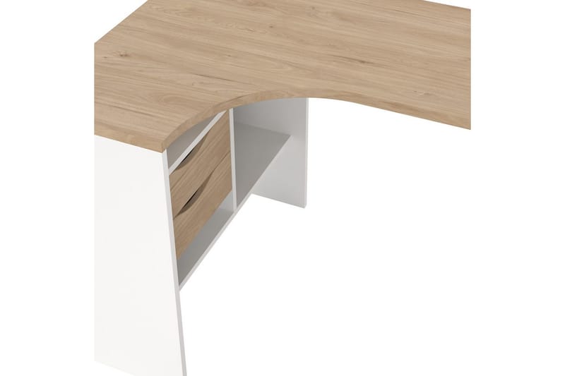 Taketo Hörnskrivbord 145 cm - Vit/Natur - Möbler - Bord & matgrupper - Kontorsbord - Skrivbord - Hörnskrivbord
