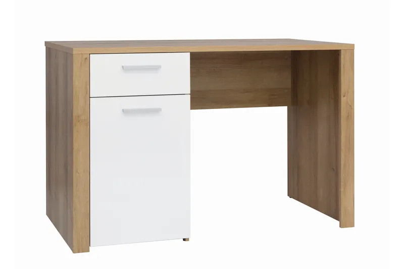 Tarka Datorbord 120 cm med Förvaring Låsa + Skåp - Ek/Vit - Möbler - Bord & matgrupper - Kontorsbord - Skrivbord