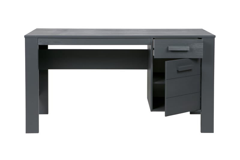 Tenney Datorbord 141 cm med Förvaring Låda + Skåp - Stålgrå - Skrivbord