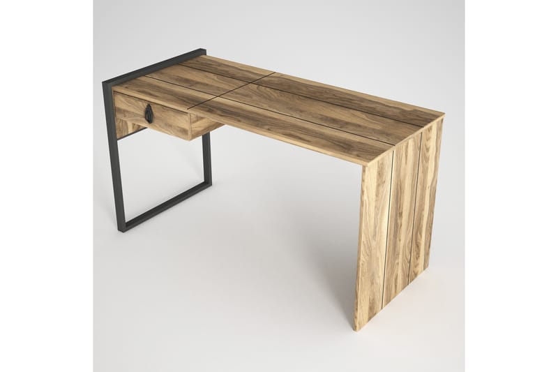 Tera Home Skrivbord 124 cm med Förvaring Låda - Valnötsbrun - Skrivbord