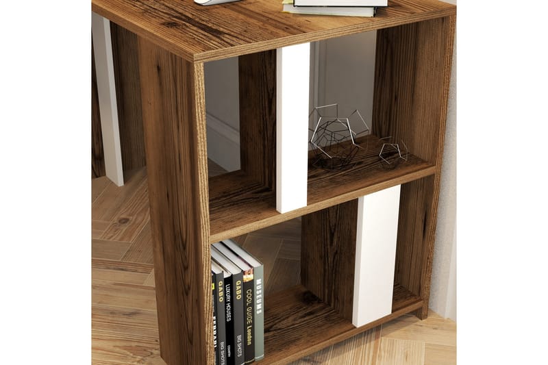 Timiza Skrivbord 120 cm med Förvaring Hylla - Brun/Vit - Möbler - Bord & matgrupper - Kontorsbord - Skrivbord