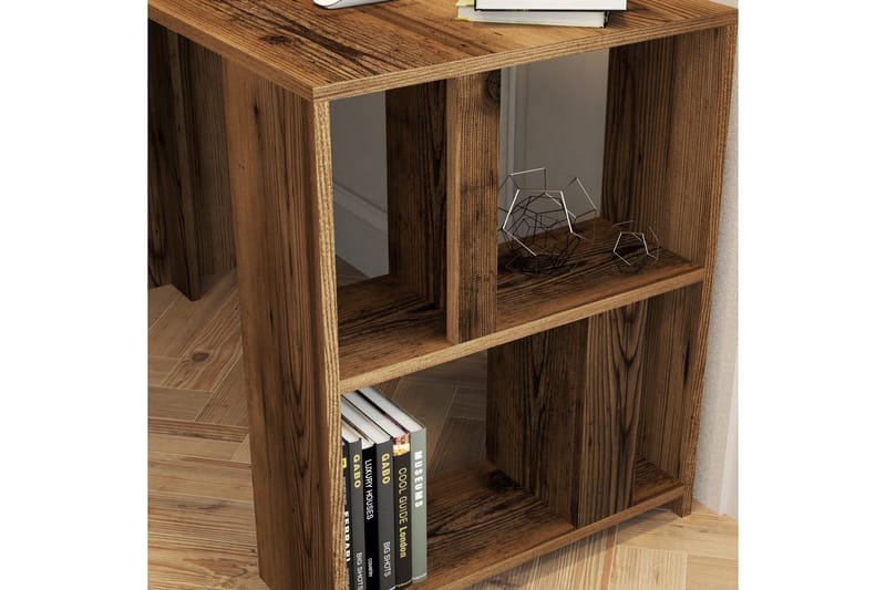 Timiza Skrivbord 120 cm med Förvaring Hylla - Valnötsbrun - Möbler - Bord & matgrupper - Kontorsbord - Skrivbord