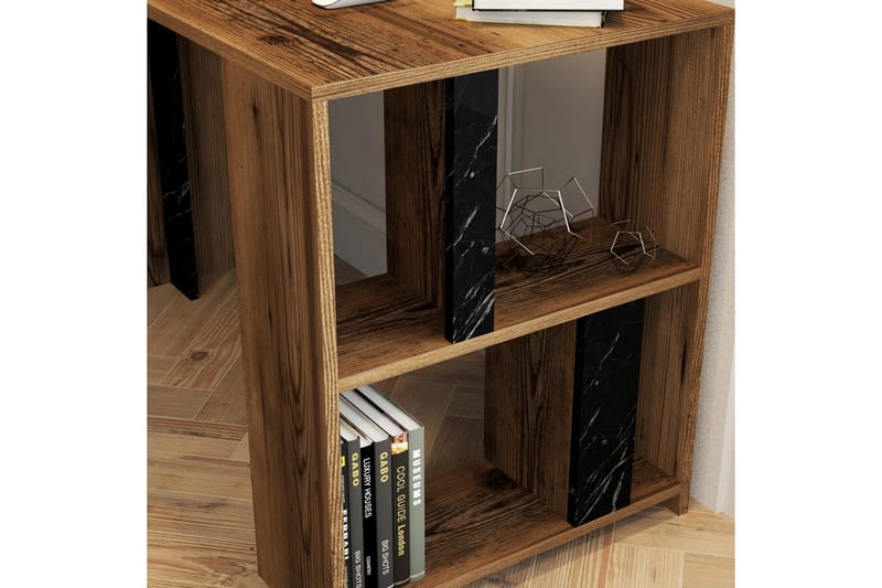 Timiza Skrivbord 120 cm med Förvaring Hylla - Valnötsbrun/Svart - Möbler - Bord & matgrupper - Kontorsbord - Skrivbord