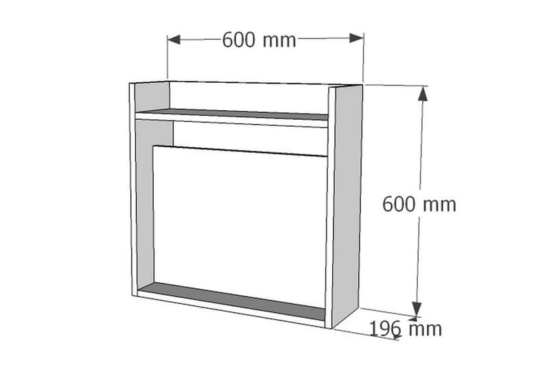 Toppley Väggskrivbord 60 cm med Förvaring Hyllor - Vit/Valnötsbrun - Möbler - Bord & matgrupper - Kontorsbord - Skrivbord