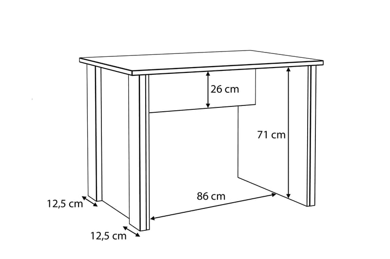 Torelles Skrivbord 103 cm - Brun/Grå - Skrivbord