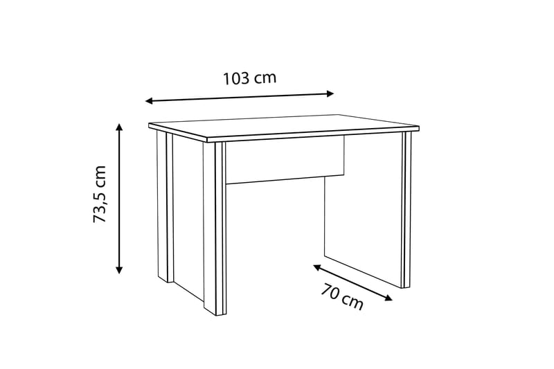 Torelles Skrivbord 103 cm - Brun/Grå - Skrivbord