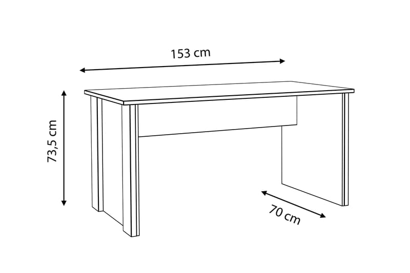 Torelles Skrivbord 153 cm - Brun/Grå - Skrivbord