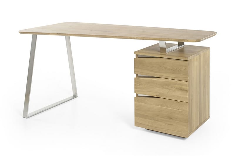 Tori Skrivbord 150 cm med Förvaring 3 Lådor - Massiv Ek - Möbler - Bord & matgrupper - Kontorsbord - Skrivbord