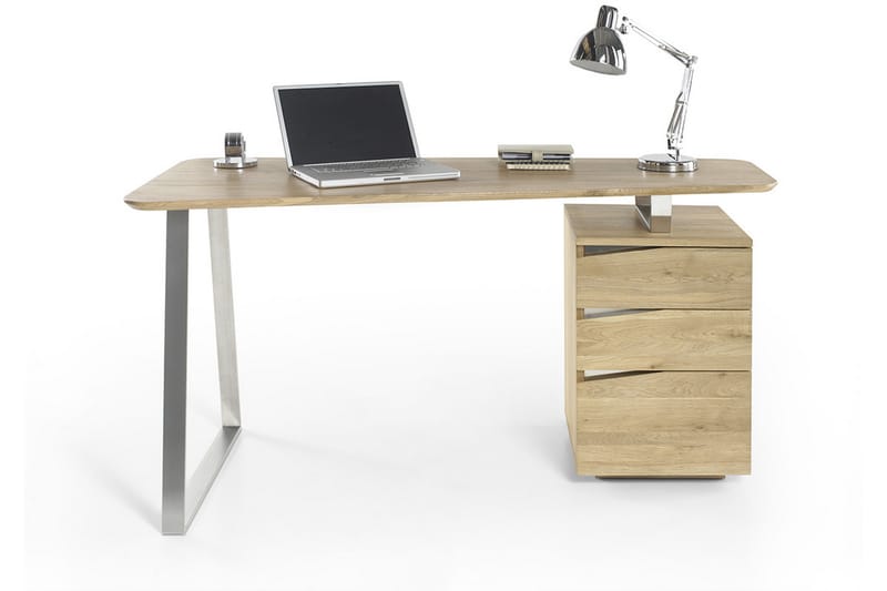 Tori Skrivbord 150 cm med Förvaring 3 Lådor - Massiv Ek - Skrivbord