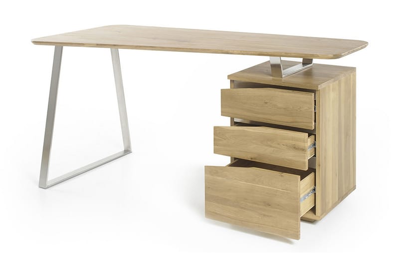 Tori Skrivbord 150 cm med Förvaring 3 Lådor - Massiv Ek - Möbler - Bord & matgrupper - Kontorsbord - Skrivbord