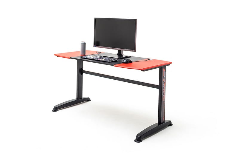 Tracis Gaming Skrivbord 140 cm - Röd/Svart/Metall - Skrivbord - Datorbord