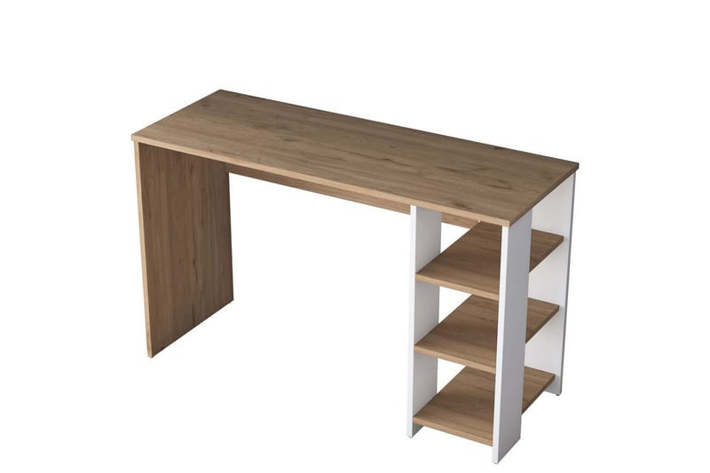 Skrivbord Traven Valnöt / Vit - Vit - Möbler - Bord & matgrupper - Kontorsbord - Skrivbord