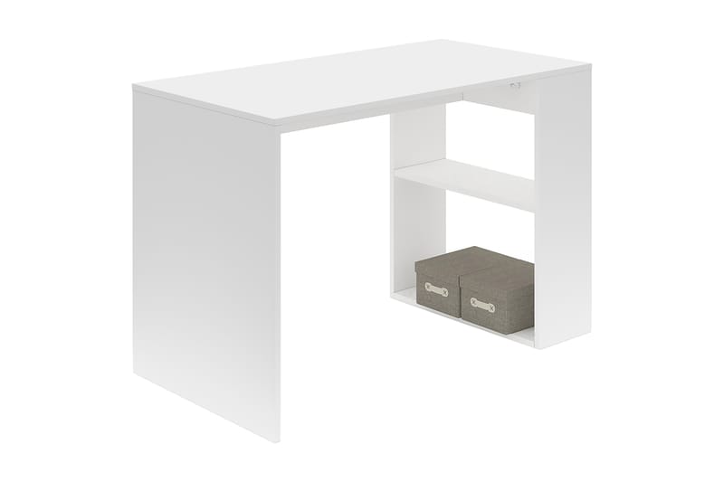 Ulvsryd Skrivbord 112 cm med Förvaring Hyllor - Vit - Skrivbord