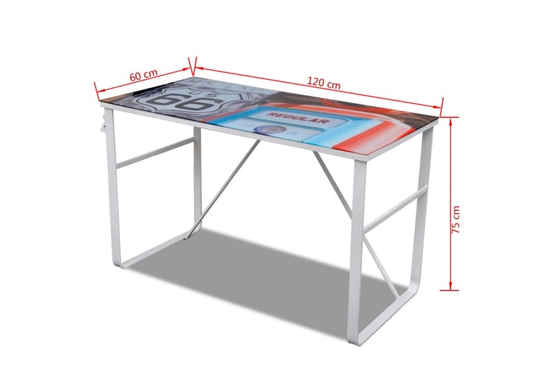 Unikt rektangulärt skrivbord - Flerfärgad - Skrivbord