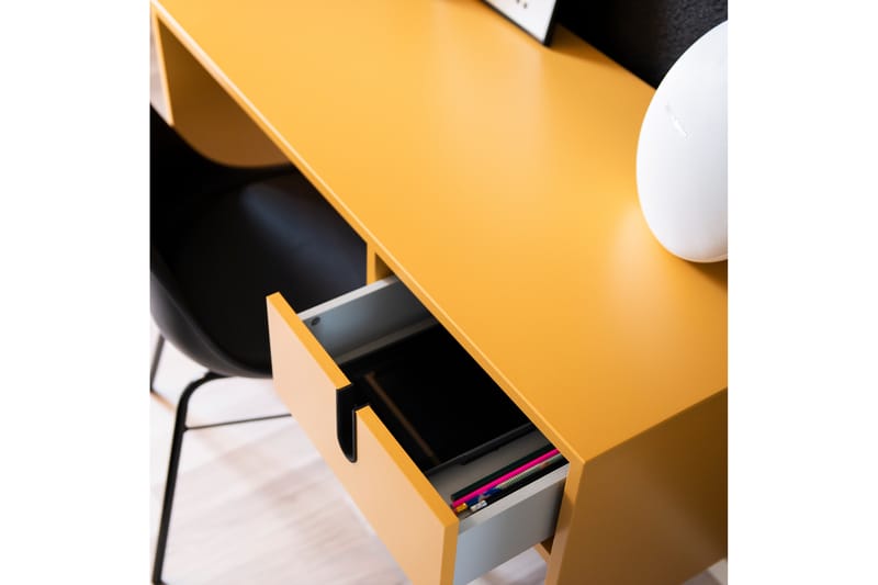 Uno Skrivbord 105 cm med Förvaring Låda Gul - Tenzo - Skrivbord