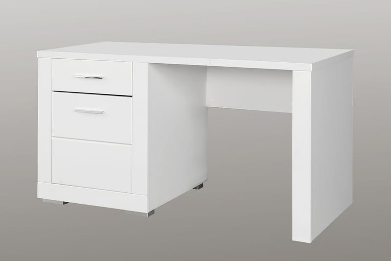 Uzayr Skrivbord 138 cm med Förvaring Hylla + Skåp - Vit - Möbler - Bord & matgrupper - Kontorsbord - Skrivbord