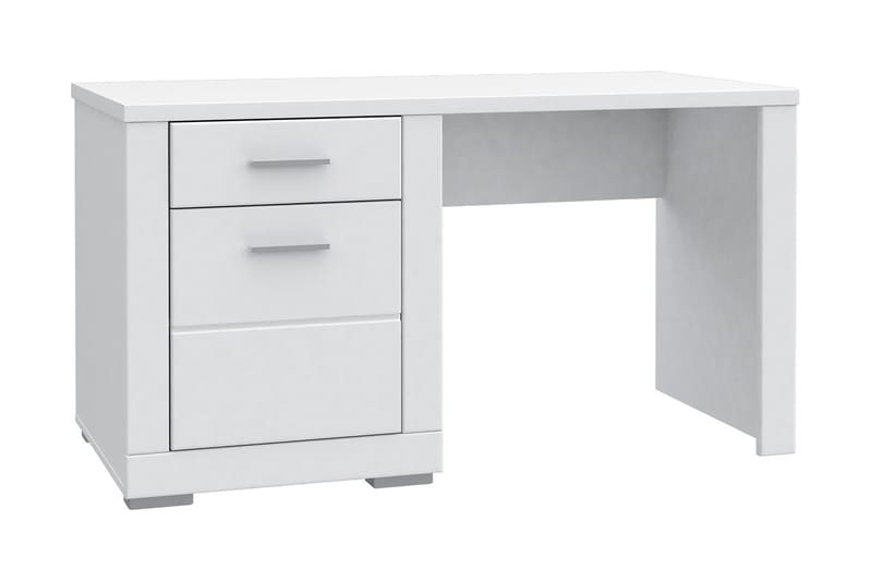 Uzayr Skrivbord 138 cm med Förvaring Hylla + Skåp - Vit - Möbler - Bord & matgrupper - Kontorsbord - Skrivbord